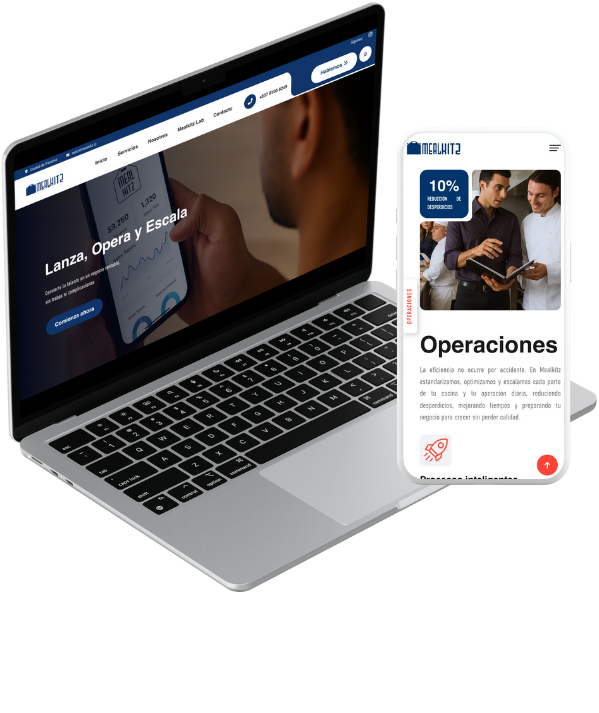 Web responsive para restaurante moderno